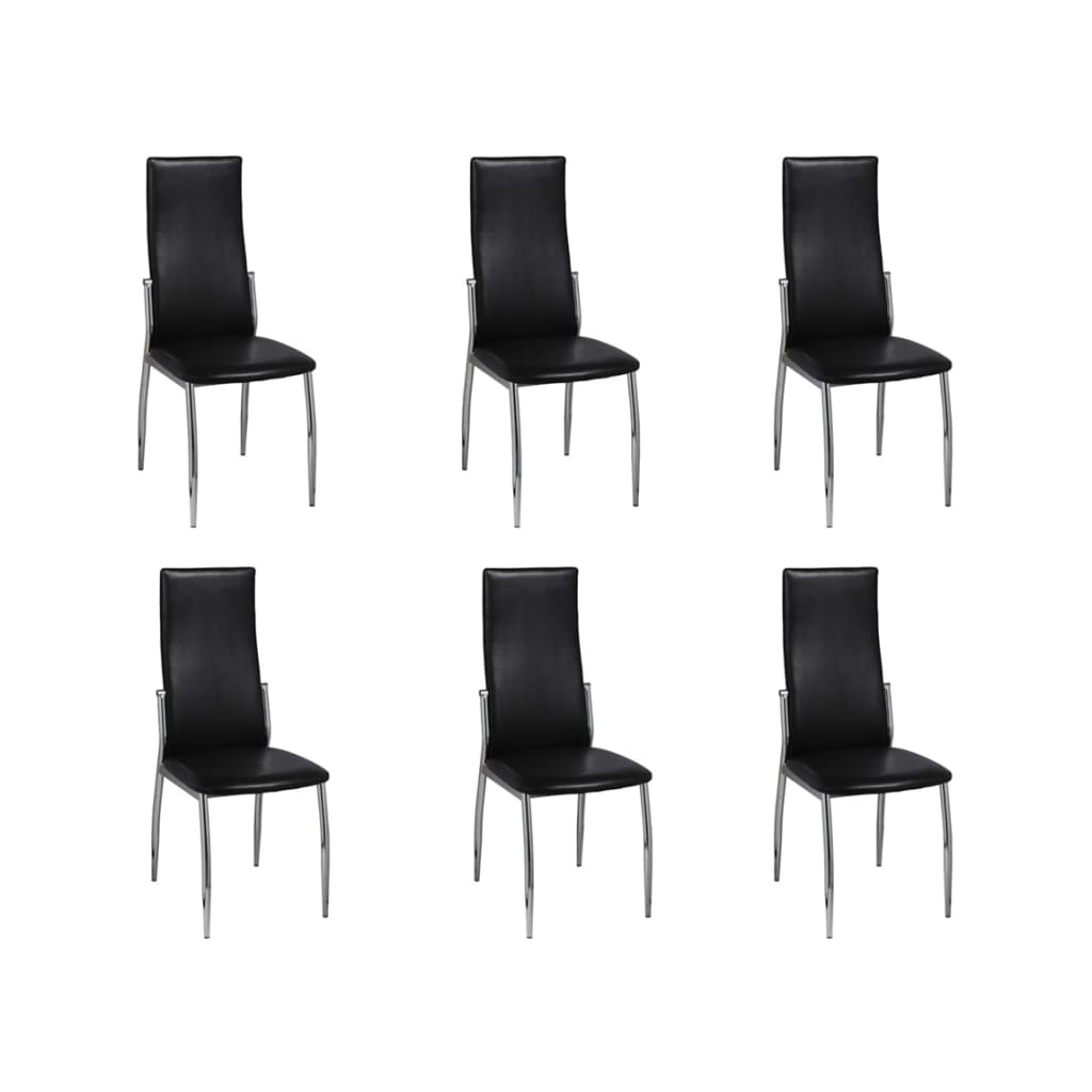 Chaises de salle à manger 6 pcs simili cuir