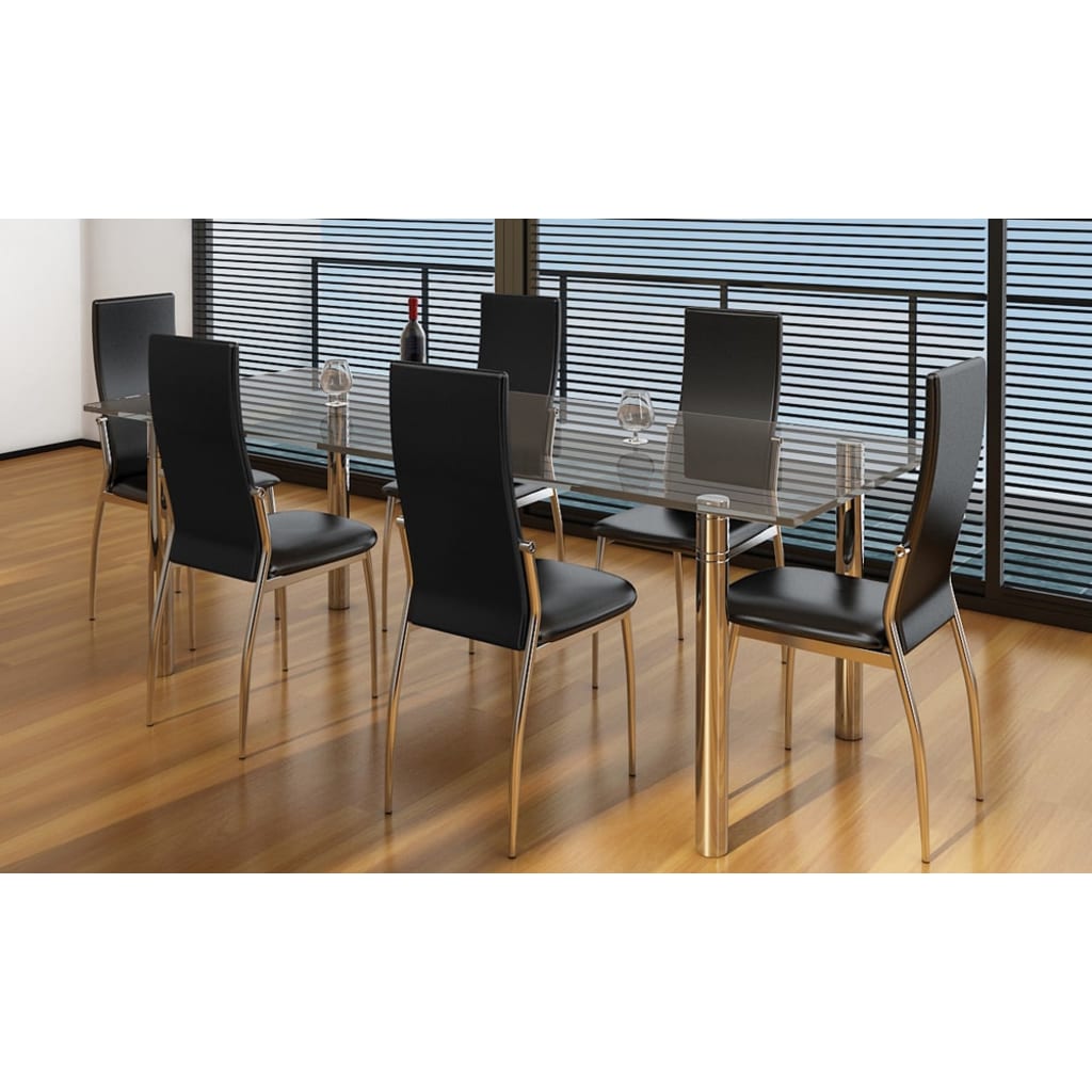 Chaises de salle à manger 6 pcs simili cuir