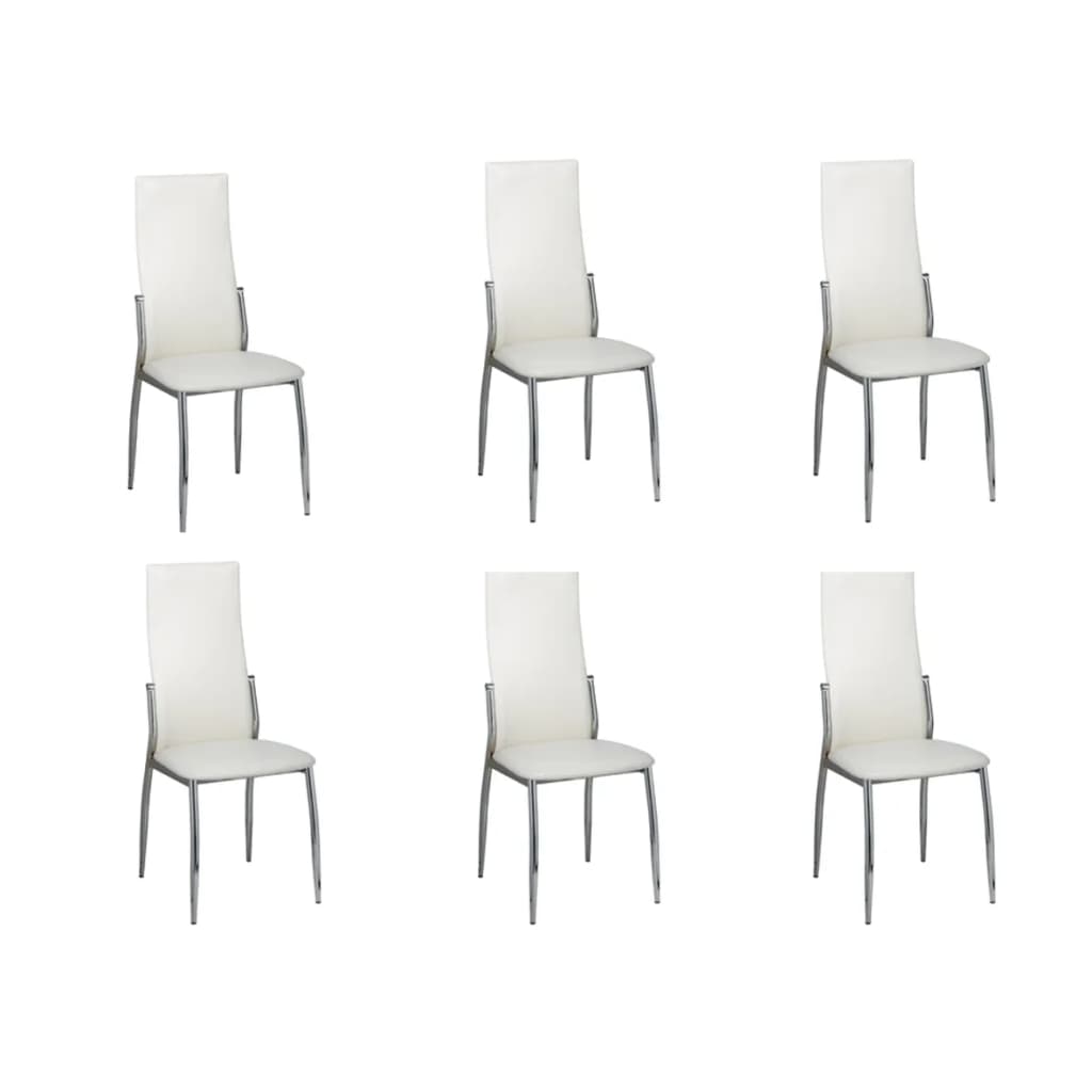 Chaises de salle à manger 6 pcs simili cuir