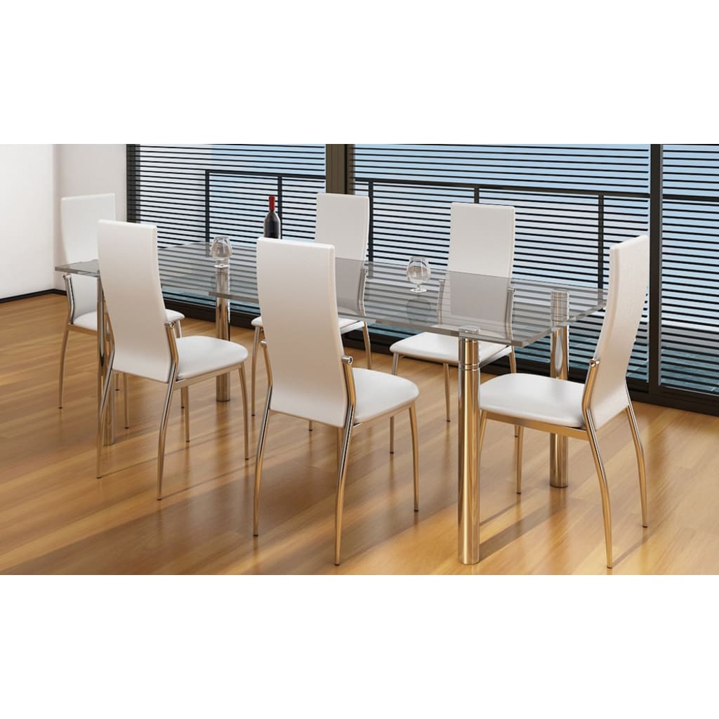 Chaises de salle à manger 6 pcs simili cuir