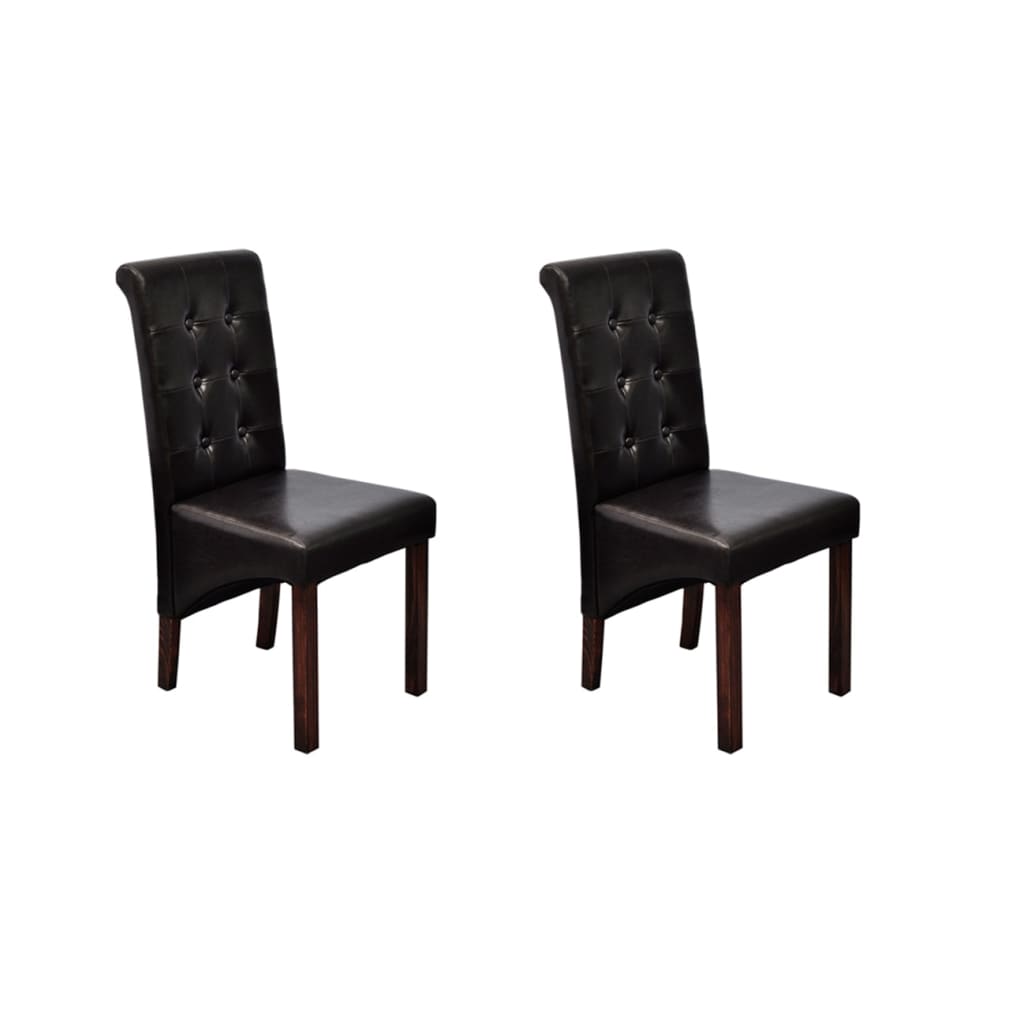 Chaises de salle à manger 2 pcs simili cuir