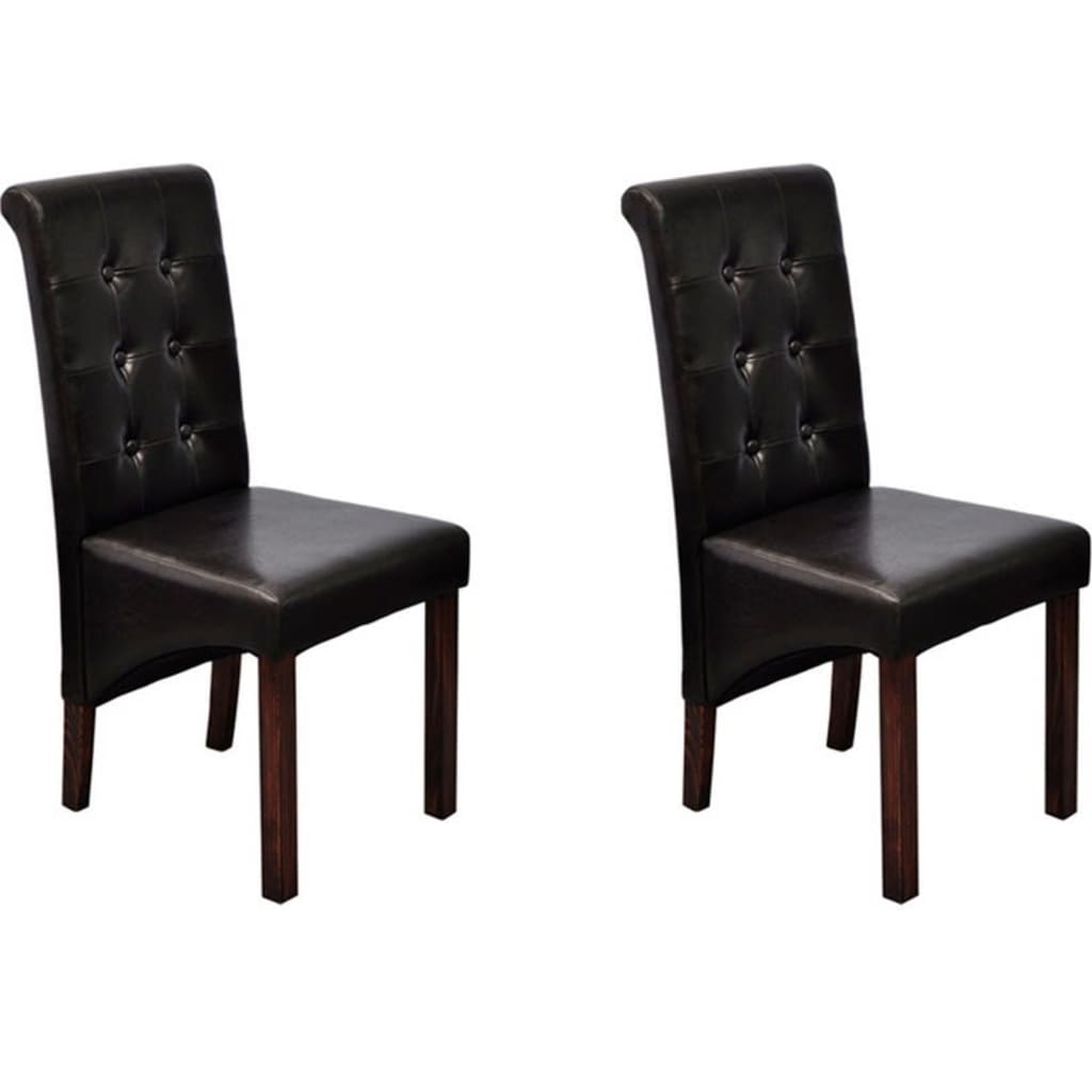 Chaises de salle à manger 2 pcs simili cuir