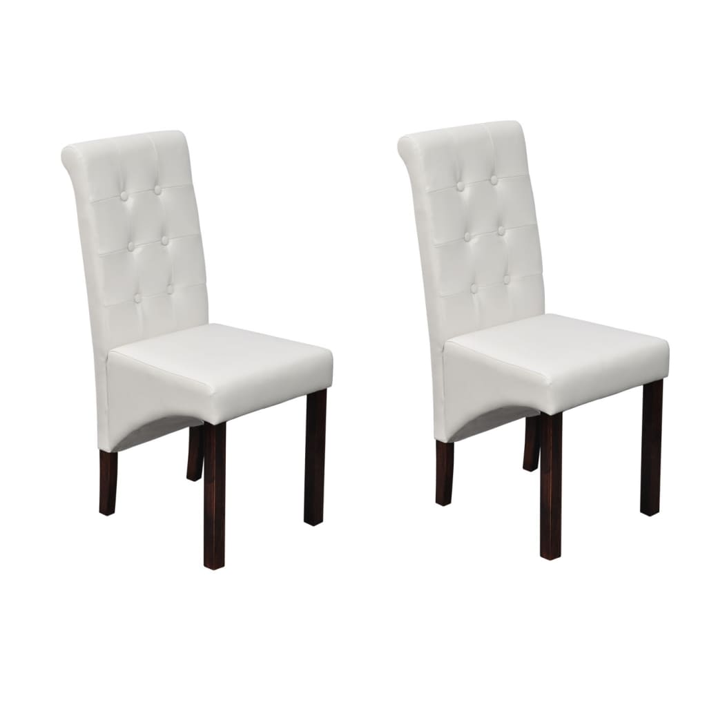 Chaises de salle à manger 2 pcs simili cuir