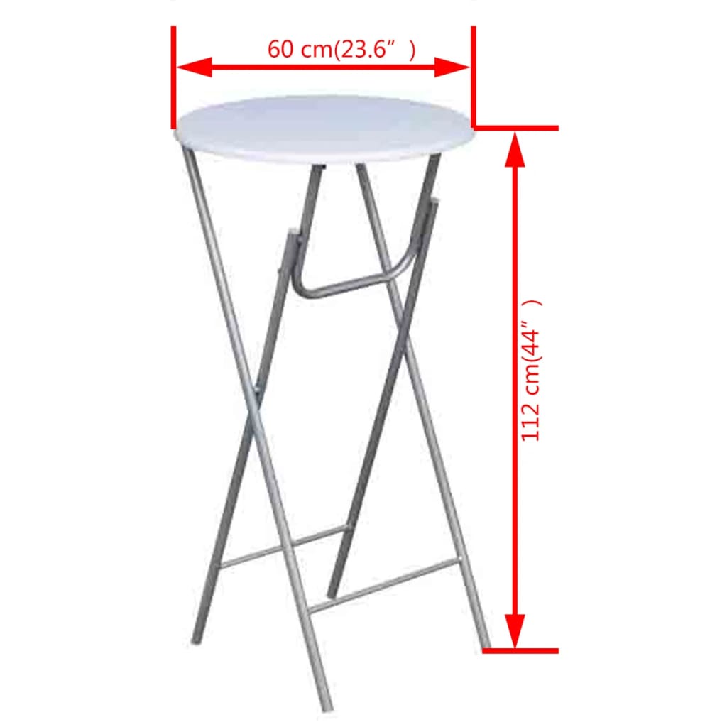 Tables hautes avec plateau en MDF blanc 4 pcs