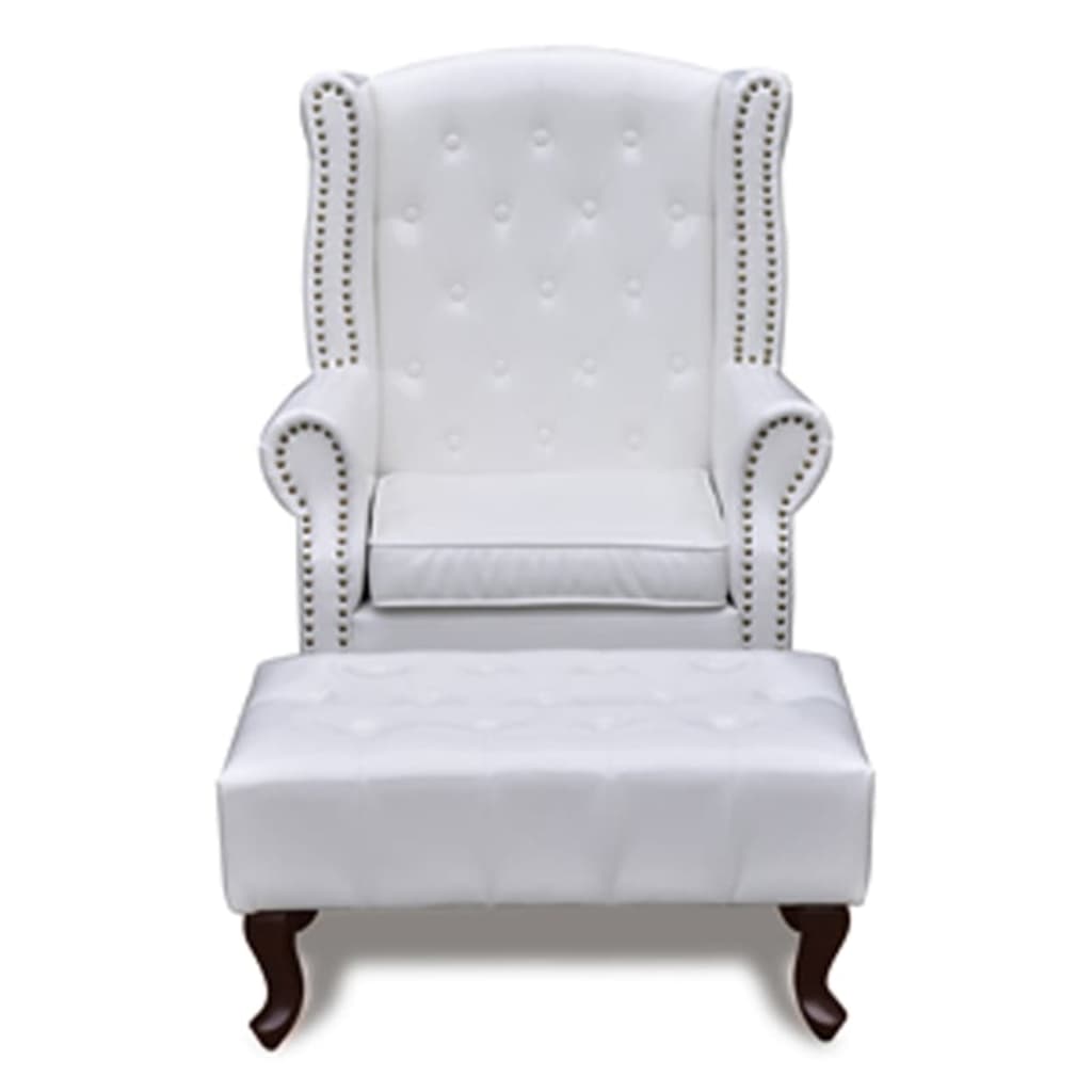 Fauteuil met hocker