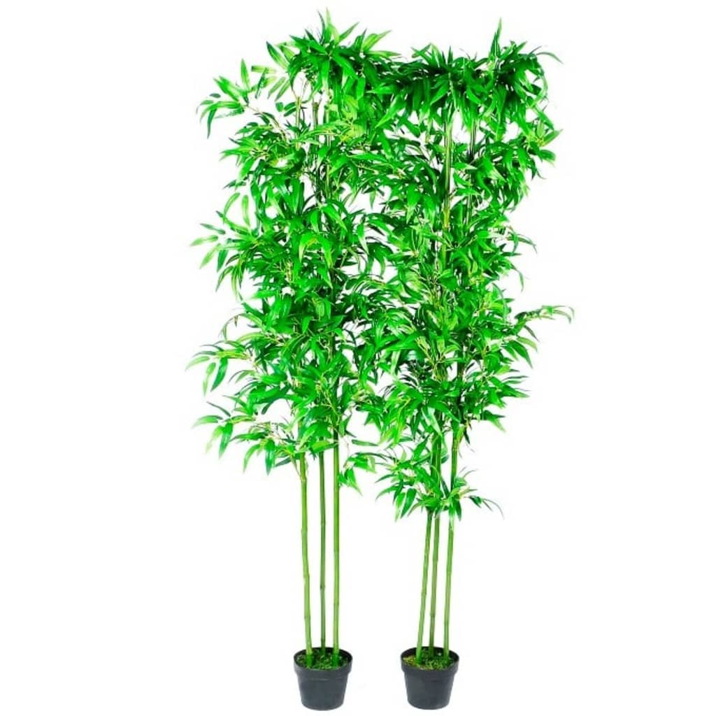 Plante artificielle avec pot bambou 120 cm vert