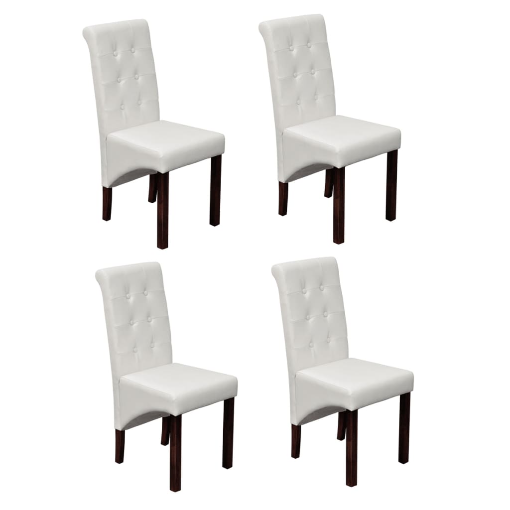 Chaises de salle à manger 4 pcs en cuir artificiel