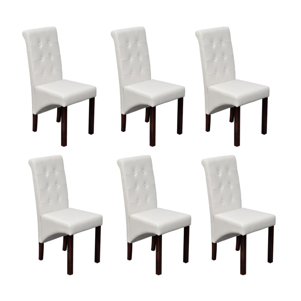 Chaises de salle à manger 4 pcs en cuir artificiel