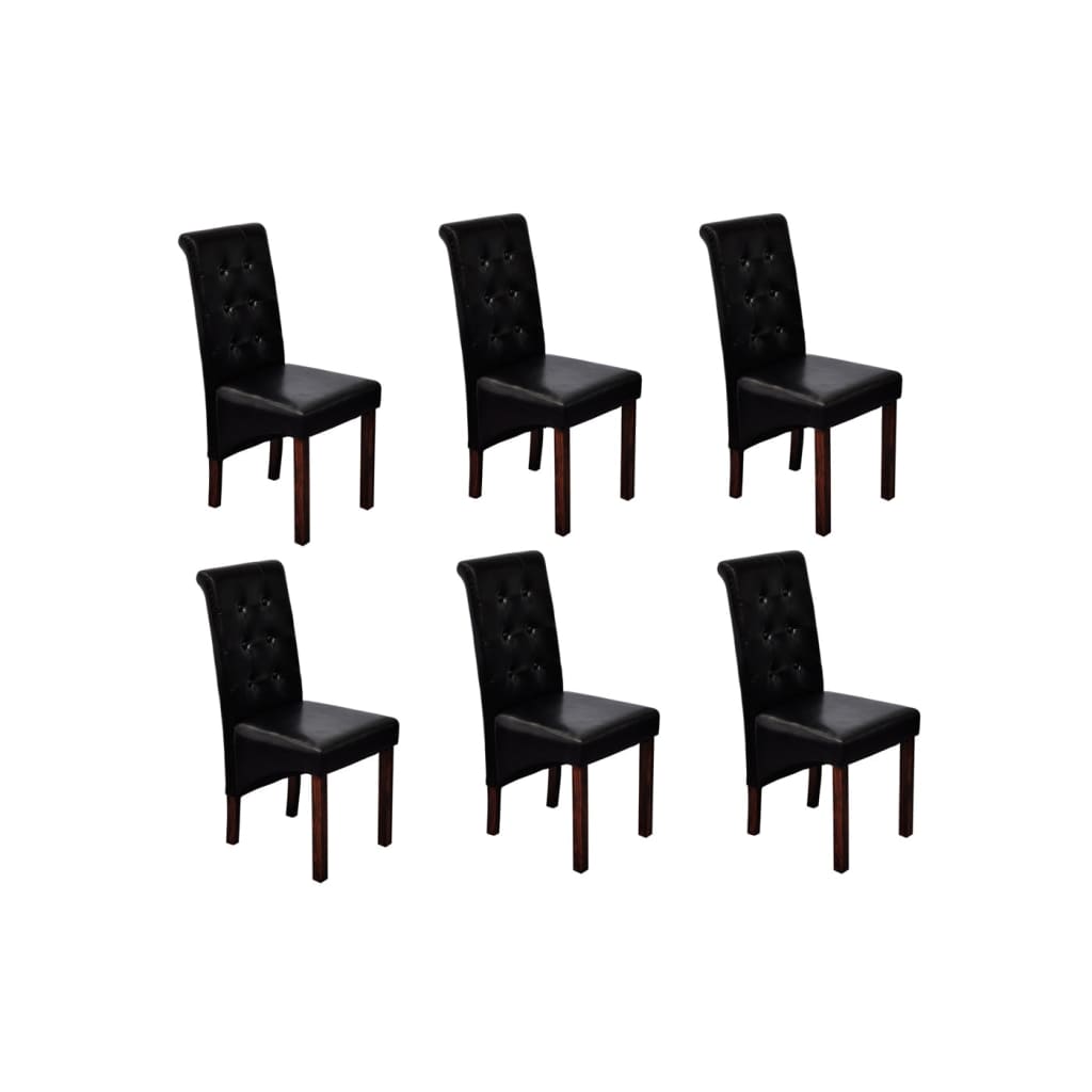 Chaises de salle à manger 4 pcs en cuir artificiel