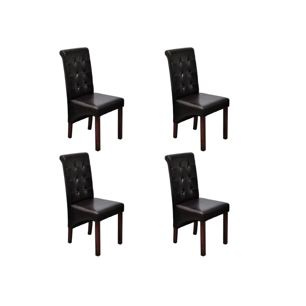 Chaises de salle à manger 4 pcs en cuir artificiel