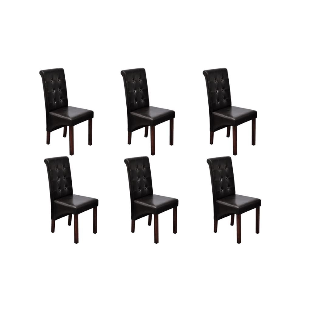 Chaises de salle à manger 4 pcs en cuir artificiel