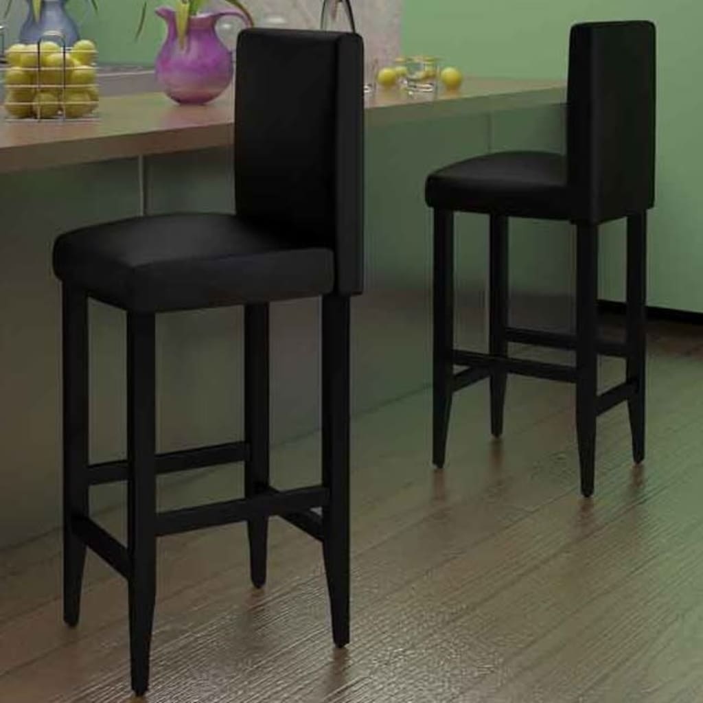 Tabourets de bar 2 pcs simili cuir