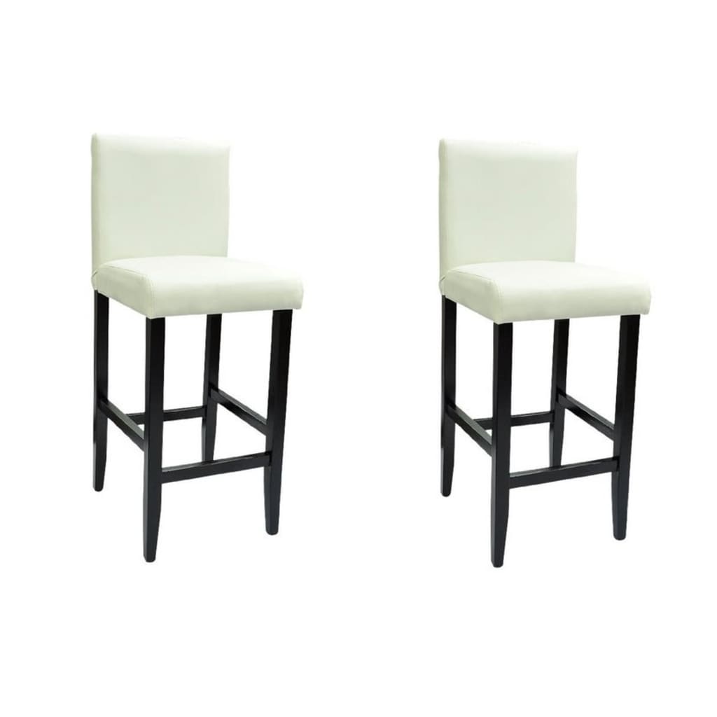 Tabourets de bar 2 pcs simili cuir