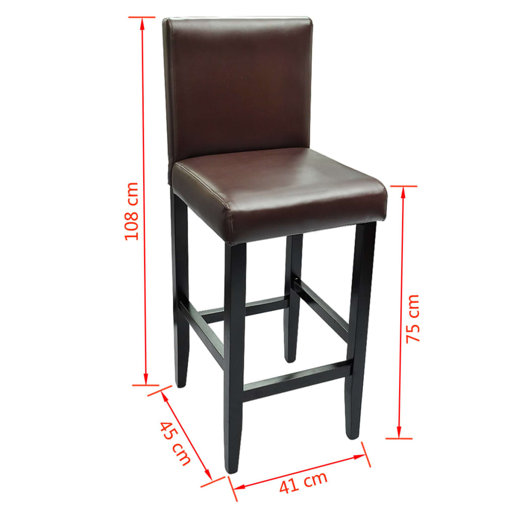 Tabourets de bar 4 pcs simili cuir