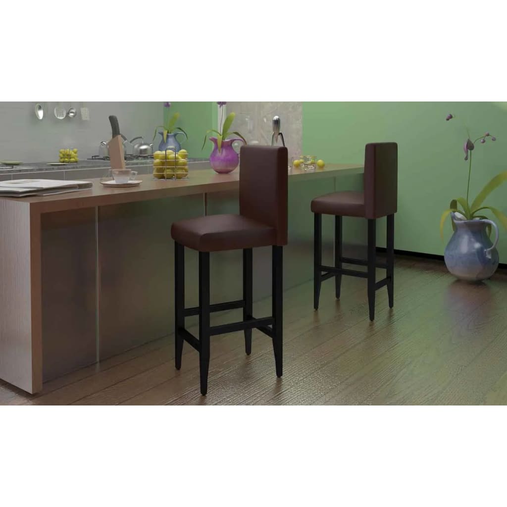 Tabourets de bar 4 pcs simili cuir