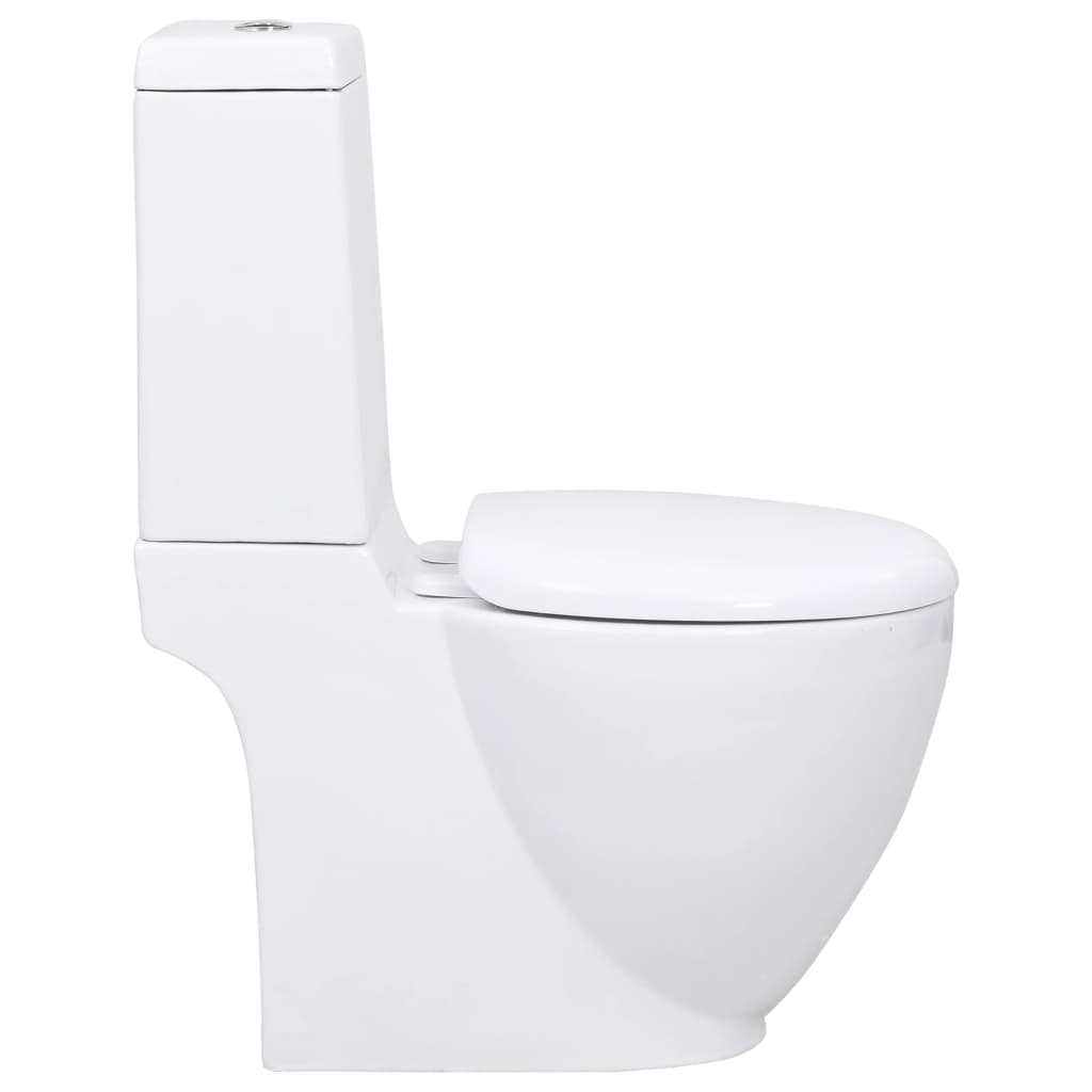 Toilet met afvoer achter keramiek