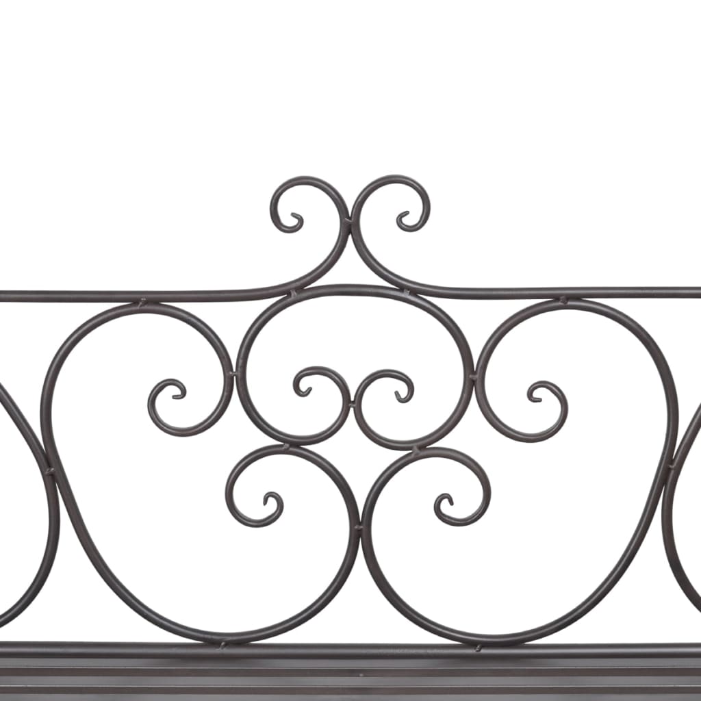 Banc de jardin 132 cm métal blanc antique