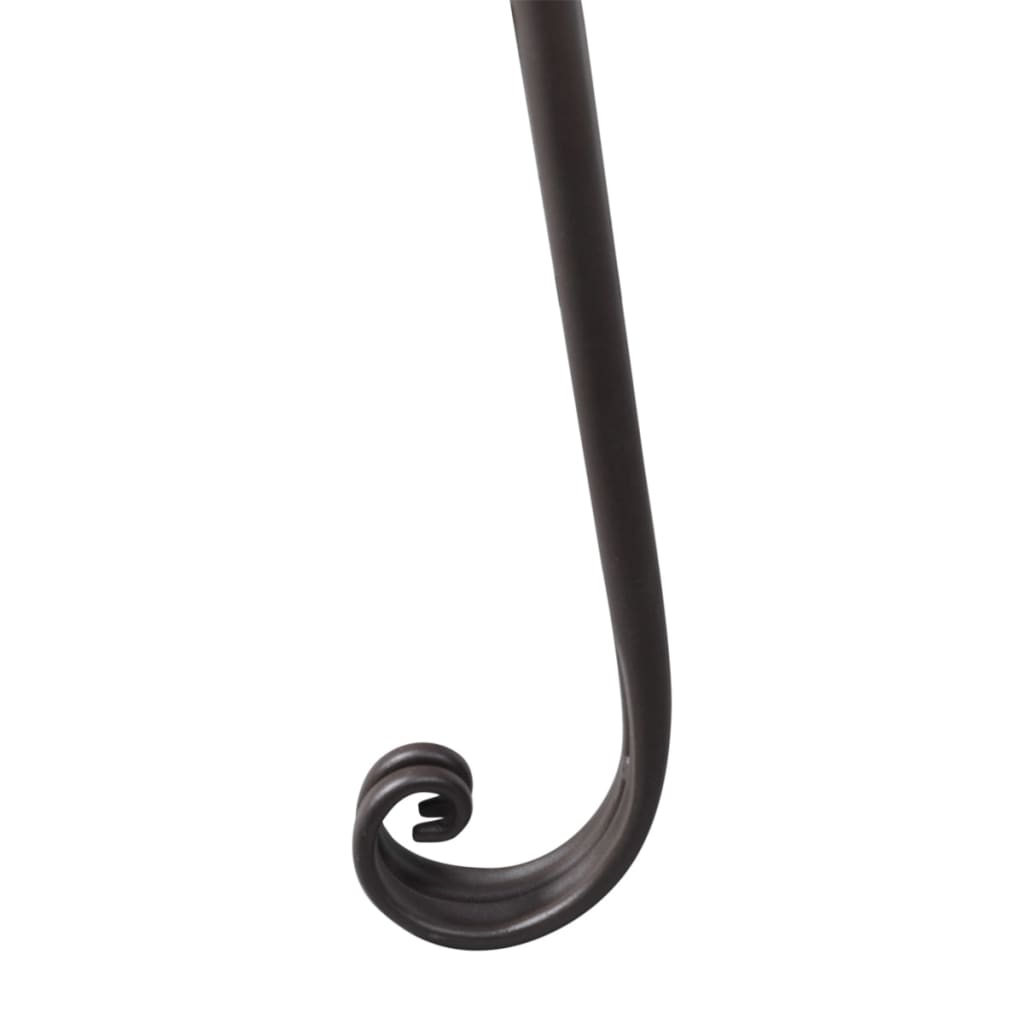 Méridienne 128 cm acier marron antique