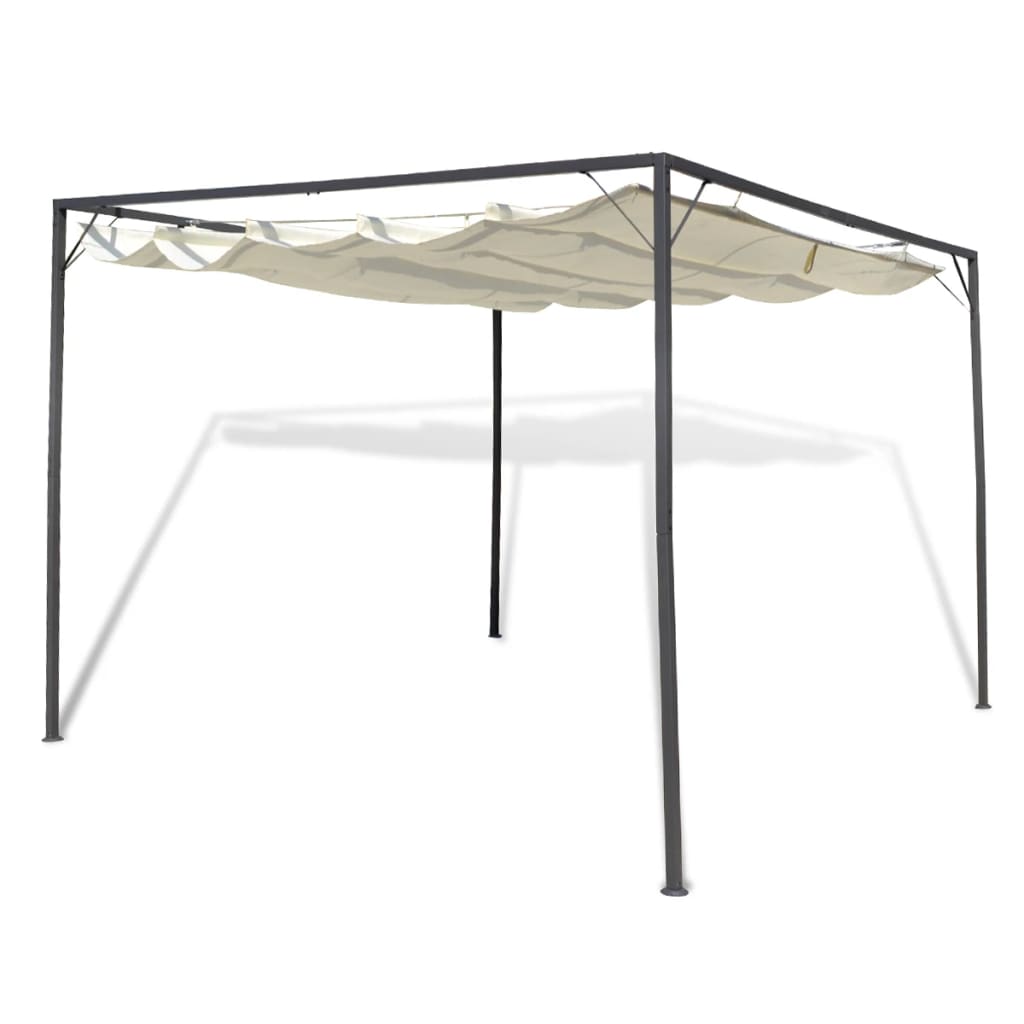 Tonnelle de jardin avec toit rétractable 180 g/m² 3x3 m