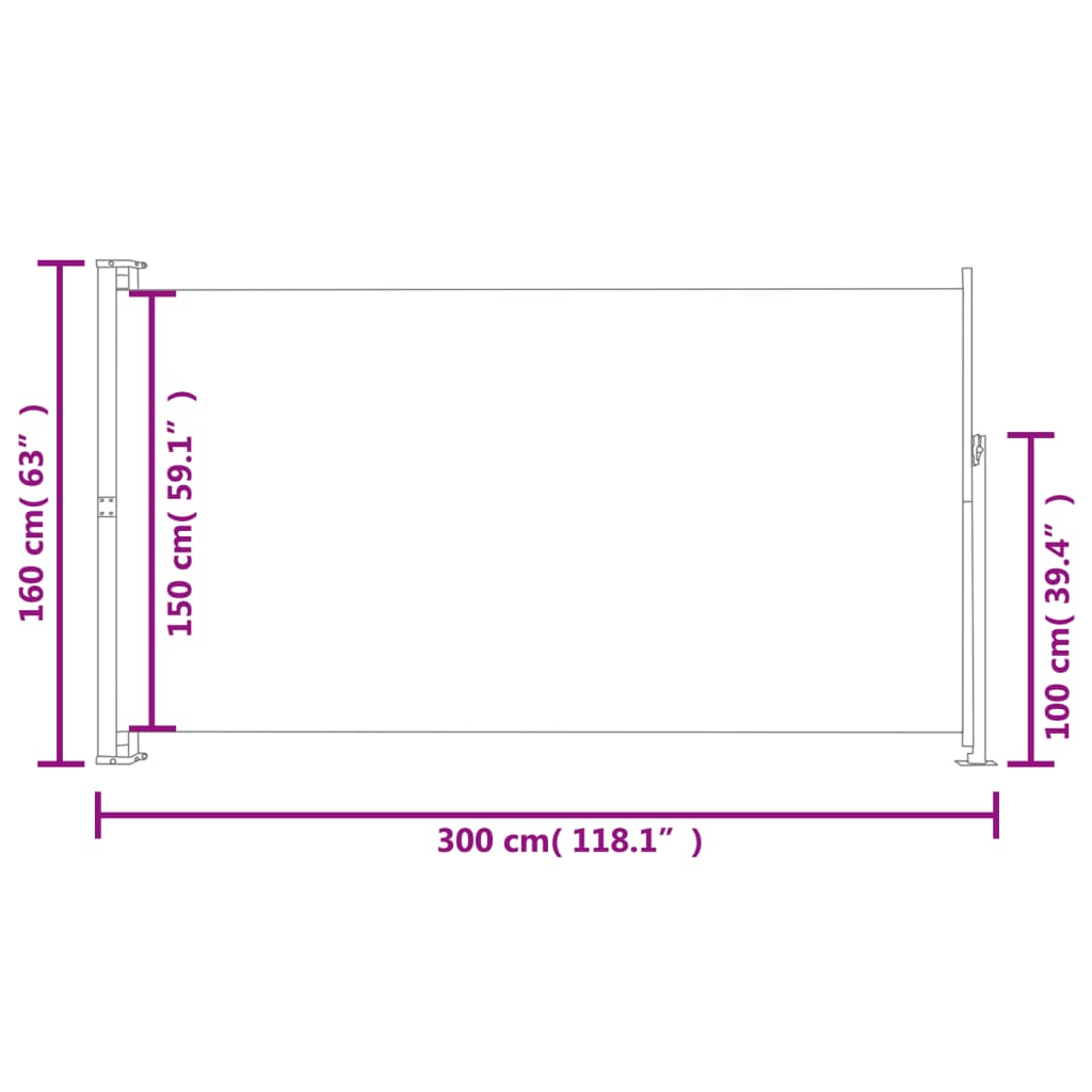 Paravent de jardin extensible 170x300 cm