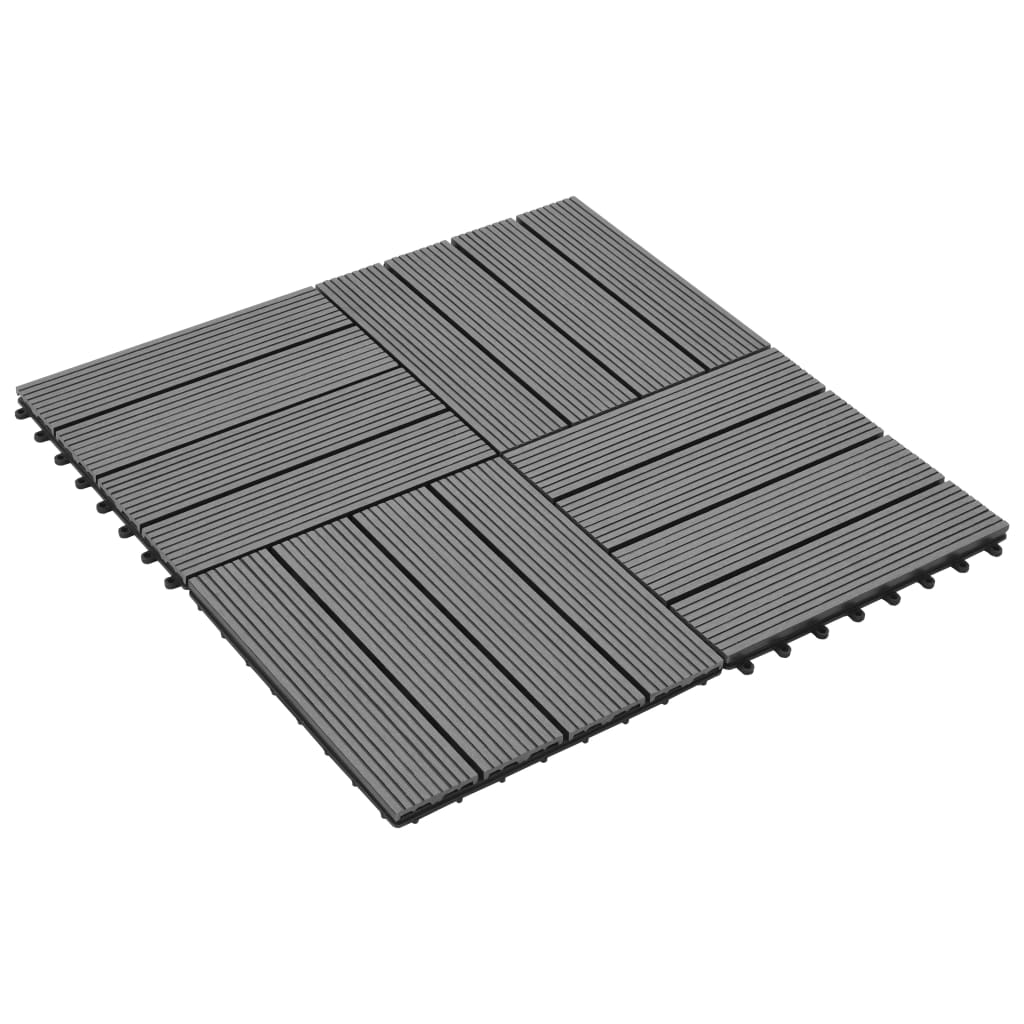 WPC Tegels 30x30cm 11 stuks 1m2 bruin