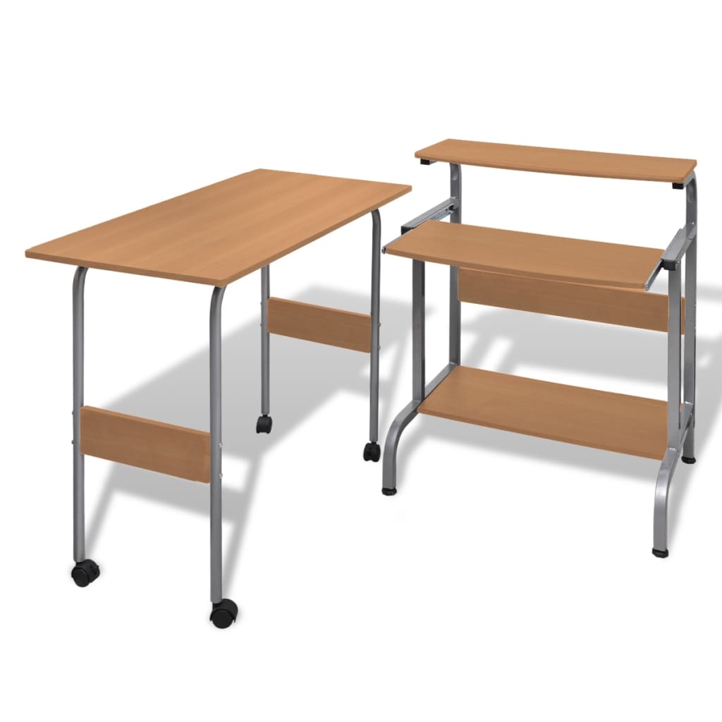 2-piece computer desk set (white)