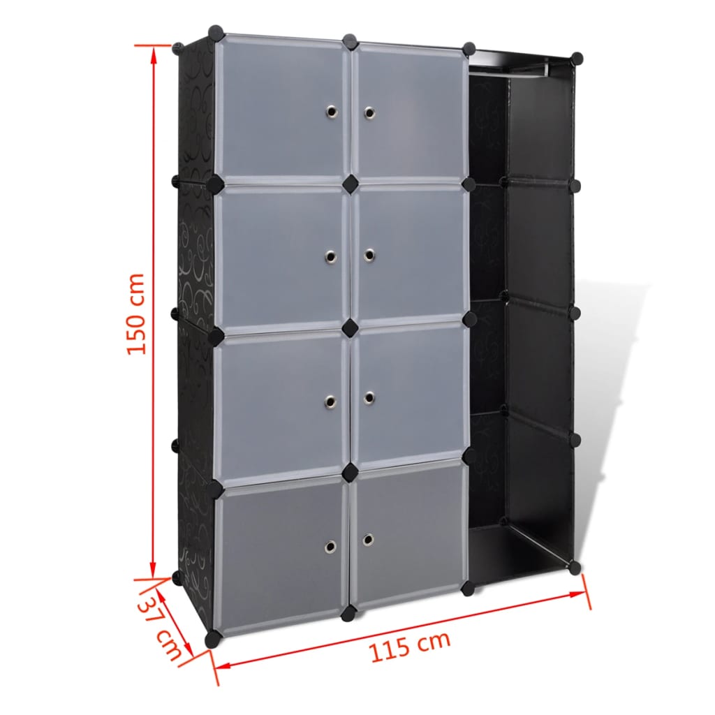 Modulaire kast met 14 compartimenten 37 x 146 x 180,5 cm