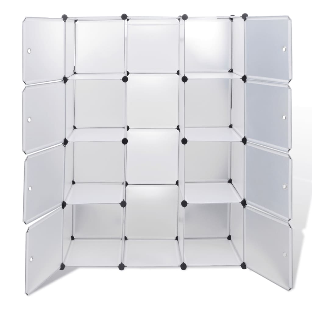 Kast modulair met 14 vakken 37x146x180,5 cm