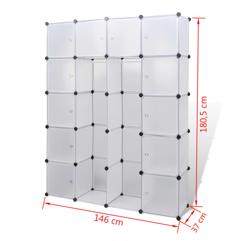 Armoire à 9 compartiments modulables 37x115x150 cm