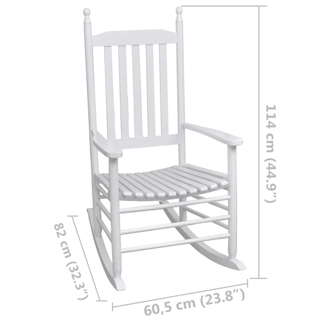 Chaise à bascule avec assise en bois courbé