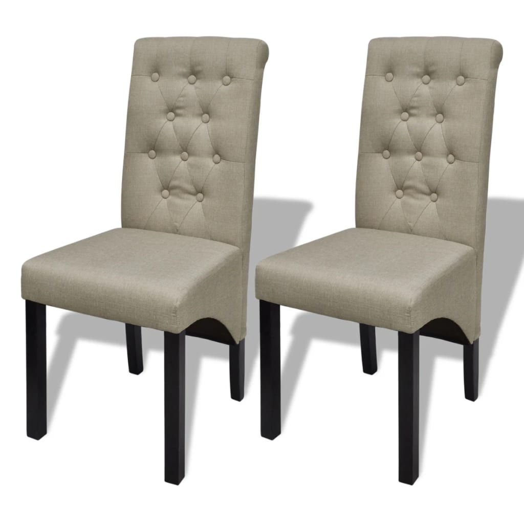 Chaises de salle à manger 6 pcs en tissu