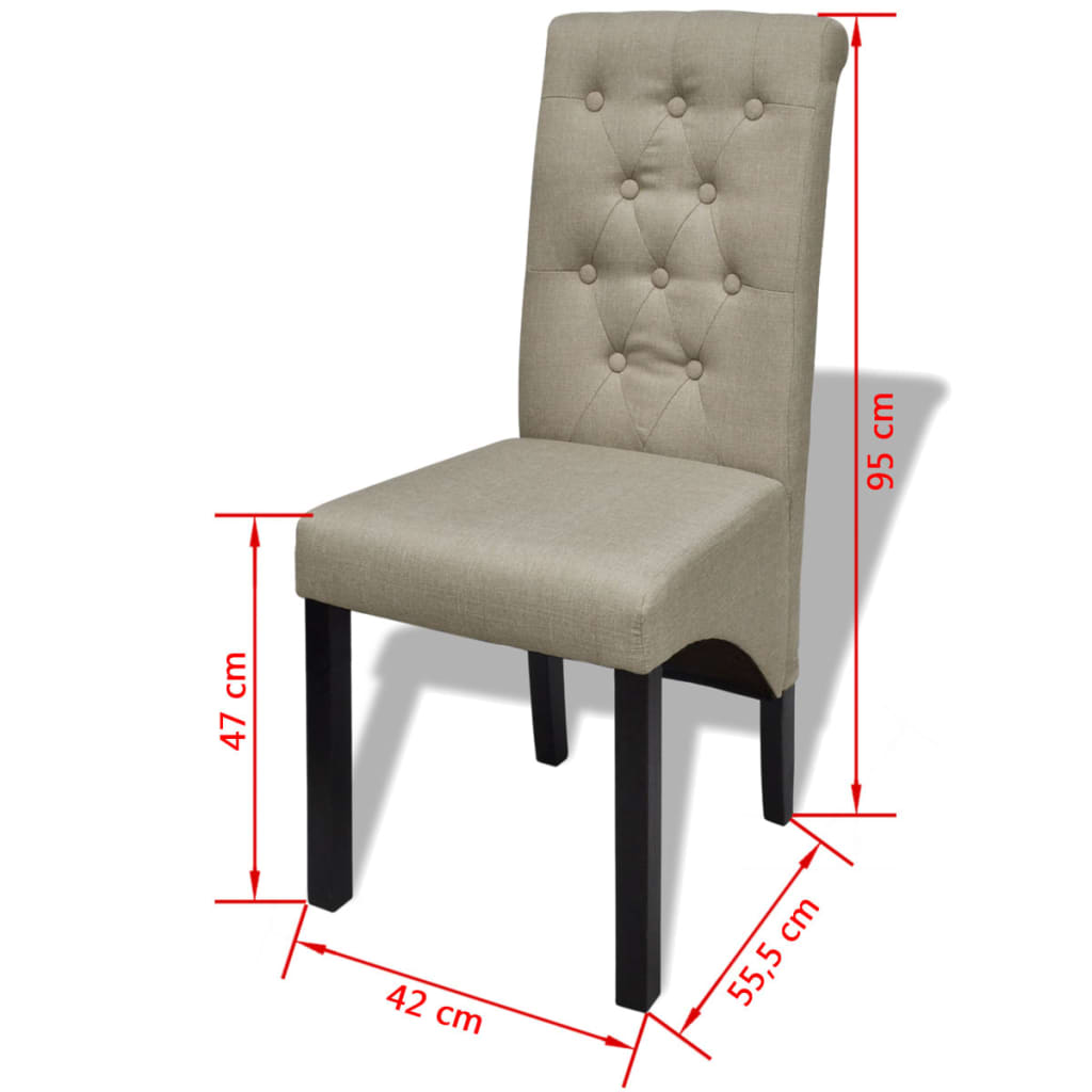 Eetkamerstoelen 6 st stof