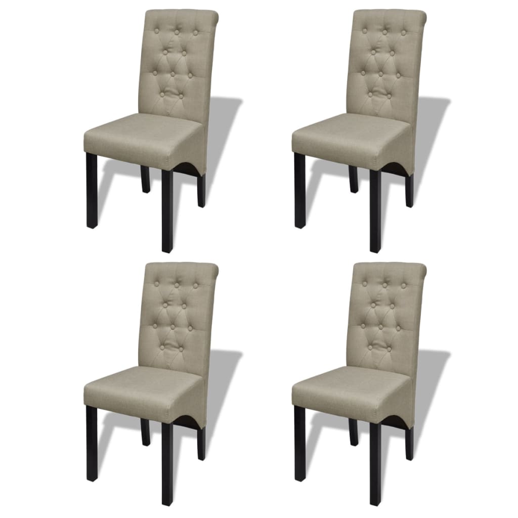 Chaises de salle à manger 6 pcs en tissu