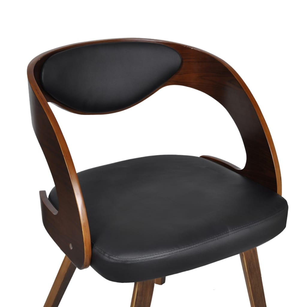 Eetkamerstoelen 2 st gebogen hout stof donkergrijs