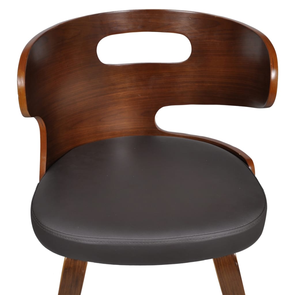 Eetkamerstoelen 2 st gebogen hout kunstleer