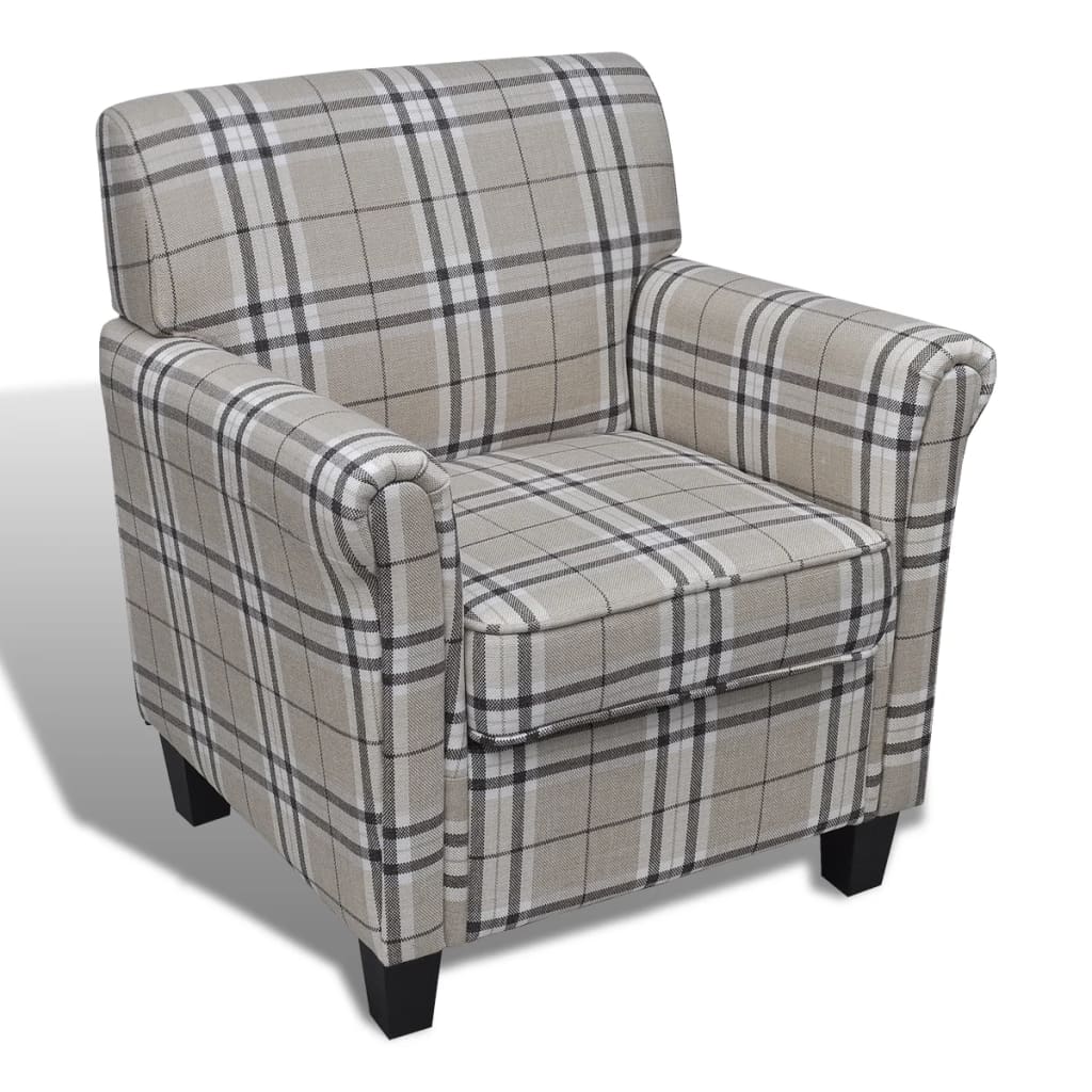 Fauteuil avec coussin en tissu noir