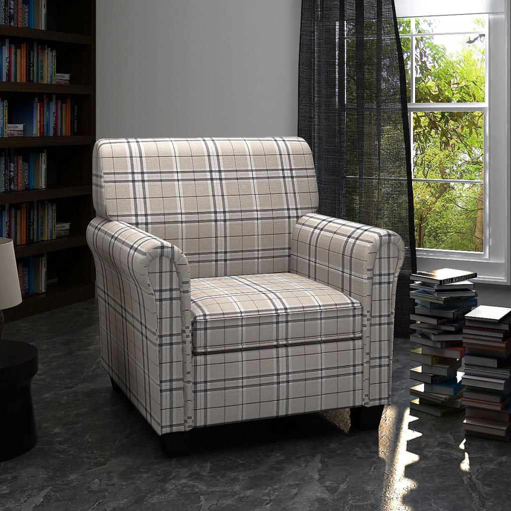 Fauteuil avec coussin en tissu noir