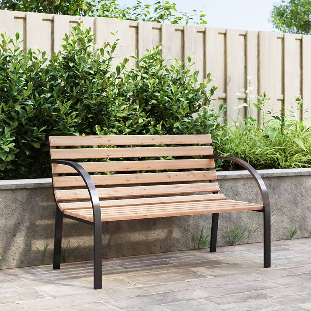 Banc de jardin 120 cm bois et fer