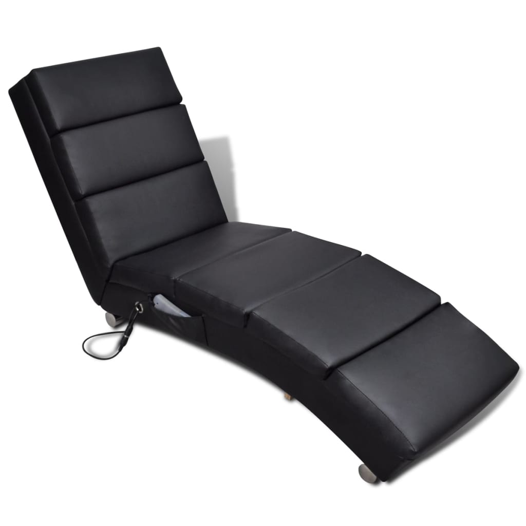 Chaise longue de massage en cuir artificiel