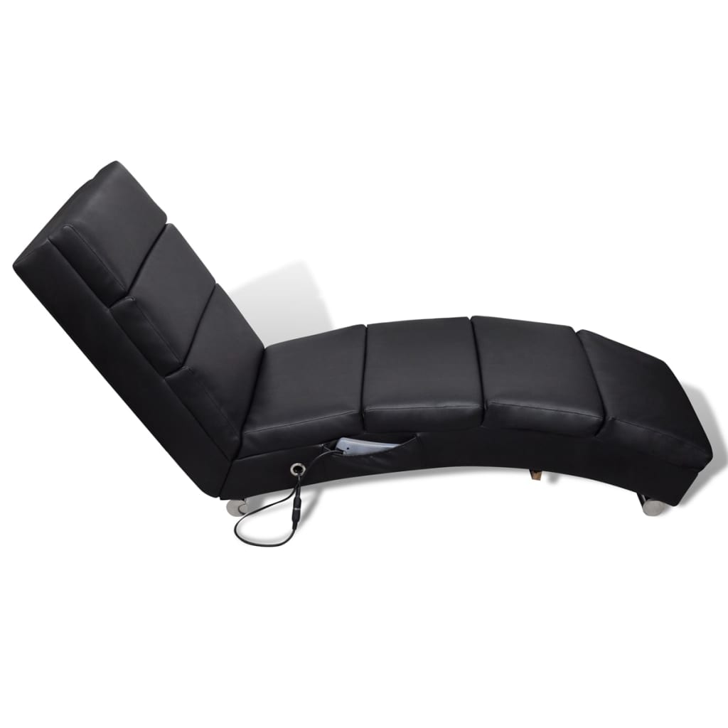 Chaise longue de massage en cuir artificiel