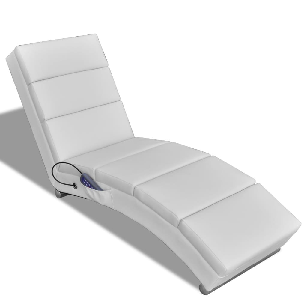 Chaise longue de massage en cuir artificiel