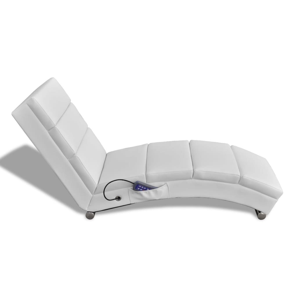 Chaise longue de massage en cuir artificiel