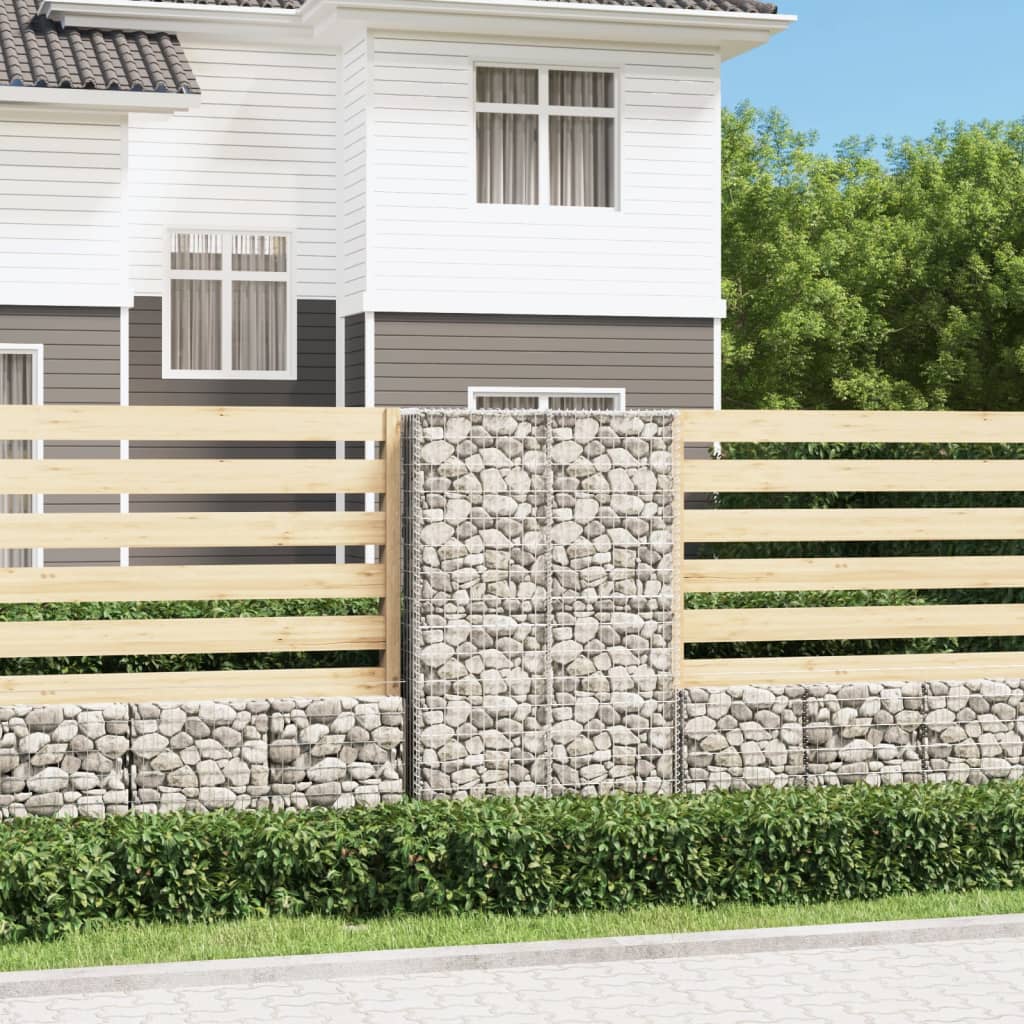 Gabion avec couvercles 100x50x30 cm fil galvanisé