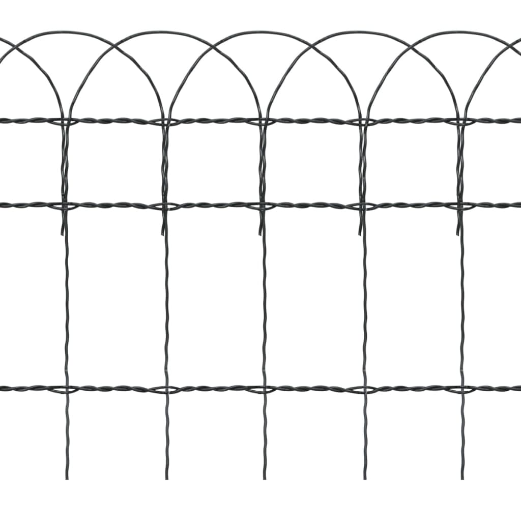 Borderafscheiding 25x0,65 m gepoedercoat ijzer