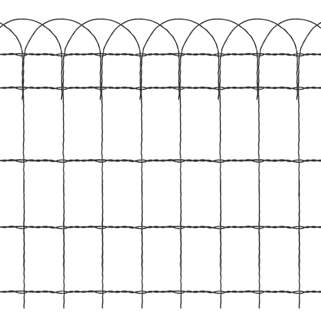 Borderafscheiding 10x0,4 m gepoedercoat ijzer