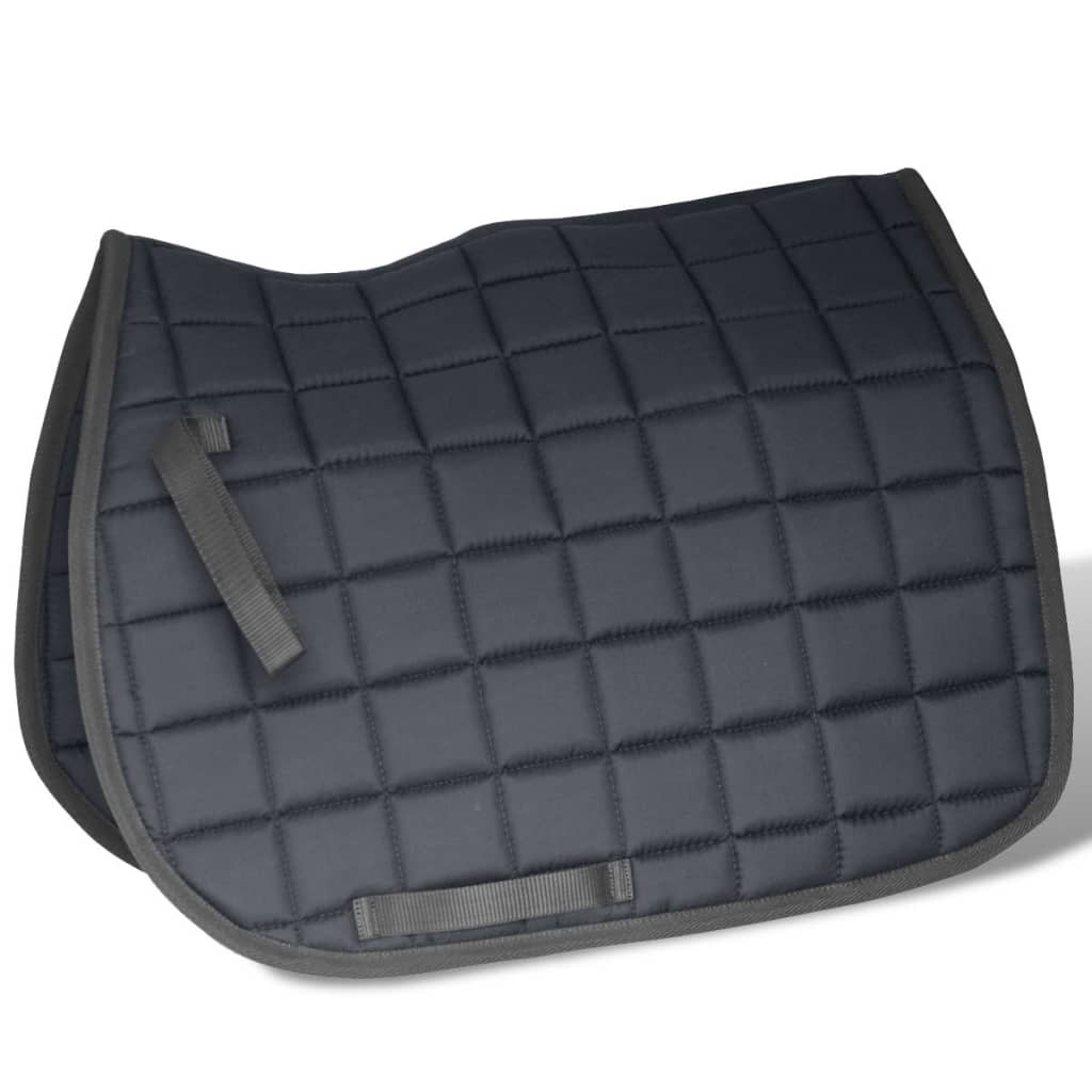 Selle d'équitation en cuir véritable 16" 14 cm (ensemble 5 en 1, noir)