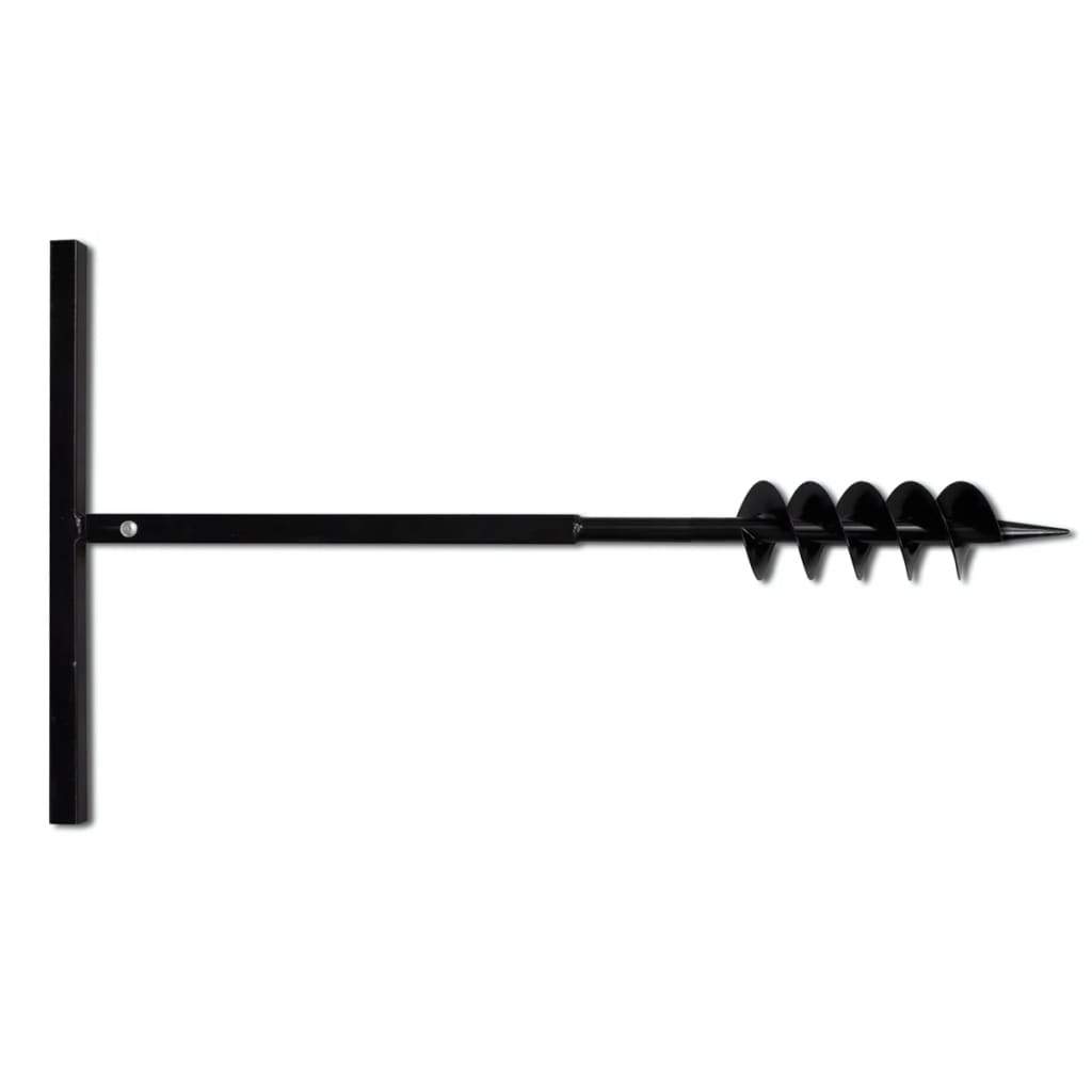 Earth auger with handle and screw head (double screw) 120 mm (black)