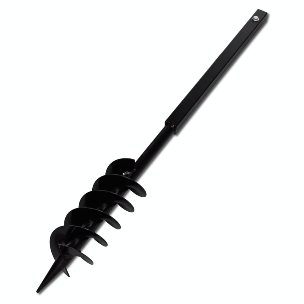 Earth auger with handle and screw head (double screw) 120 mm (black)