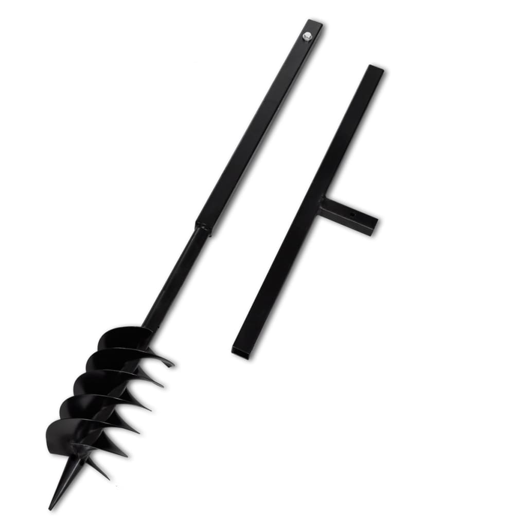 Earth auger with handle and screw head (double screw) 120 mm (black)