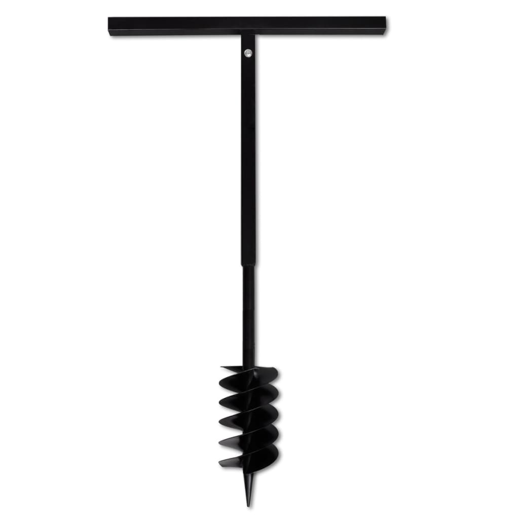 Earth auger with handle and screw head (double screw) 120 mm (black)